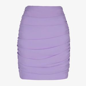 Heiress Beverly Hills Lilac Ruched Mini Skirt